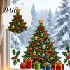Reusable Holiday Window Clings Christmas Stickers, Winter Decorations, Festive Art with Xmas Tree Wonderland Decor Snowman Angel Patterns for