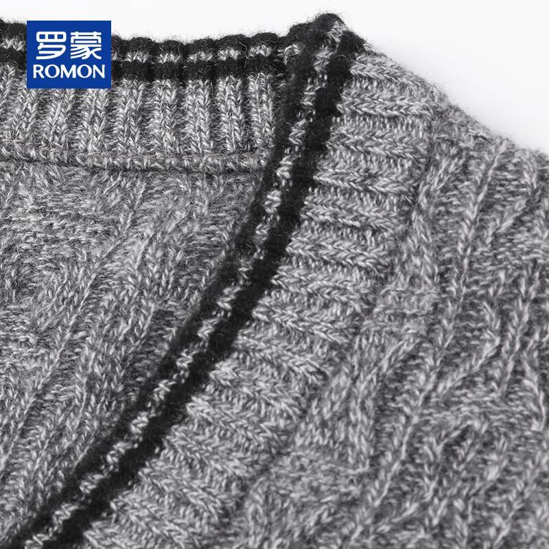 ROMON Мужской кардиган с V-образным вырезом из 100% чистого кашемира