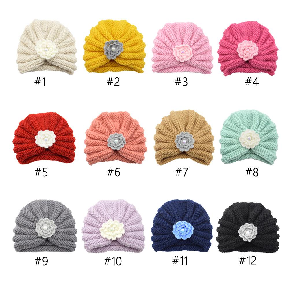 Детская шерстяная индийская шапка Camellia Pearl, теплая, вязаная, для новорожденных, на осень и зиму