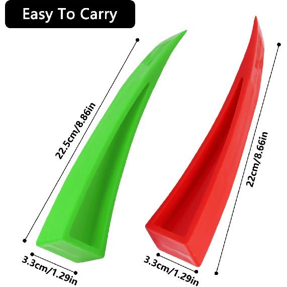 4PCS (Red & Green) Window Curved Dent Repair Tools Plastic Paintless Dent Removal Tool For Car Body Repair And Hand Repair Home Use Set Q-052