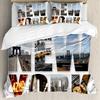 New York City Theme Duvet Cover Three-Piece Dormitory Bed Quilt Cover Set Quilt Cover