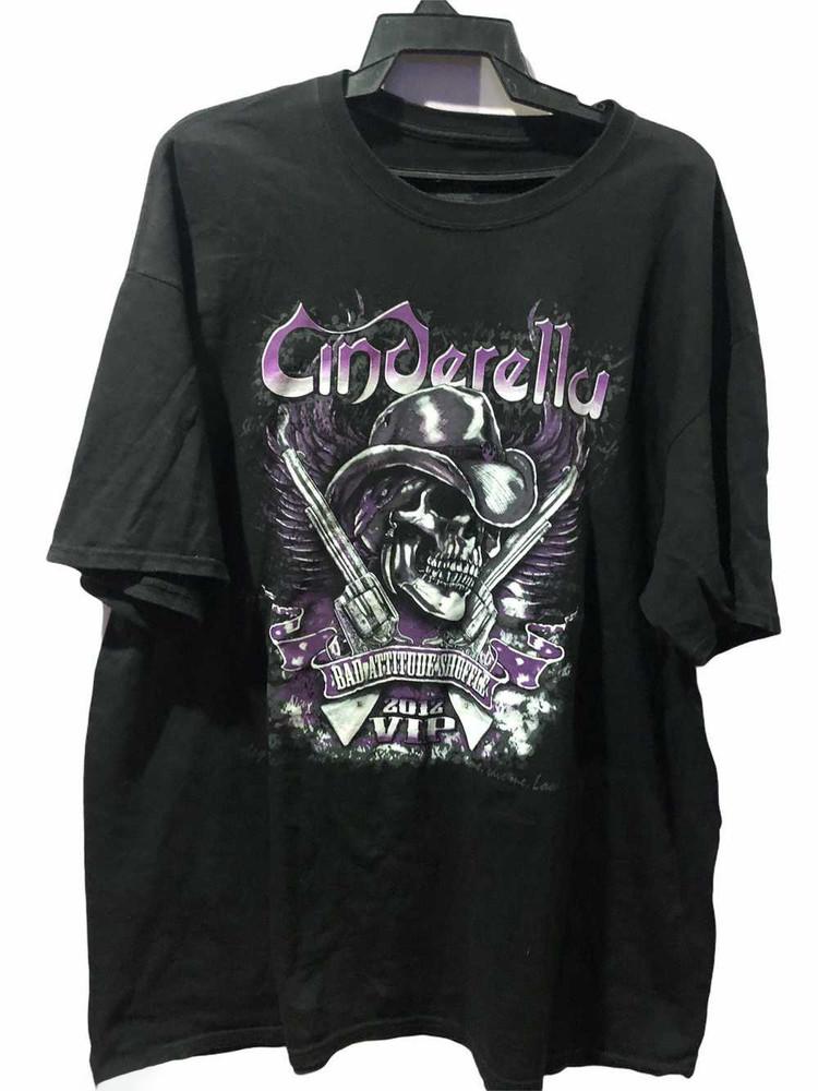 CINDERELLA Band Черная Музыкальная Рок Унисекс Рубашка Взрослая Футболка UB321