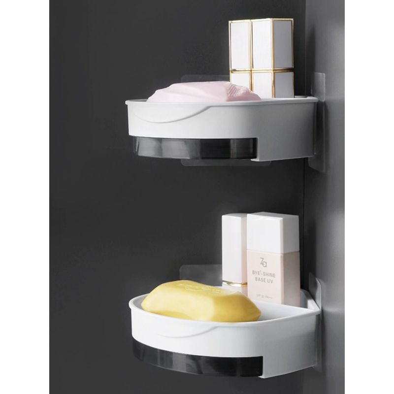 Toilet Corner Does Not Hurt the Wall Triangle Soap Box Toilet Triangle Soap Storage Rack Wall Hanging Soap Storage Box