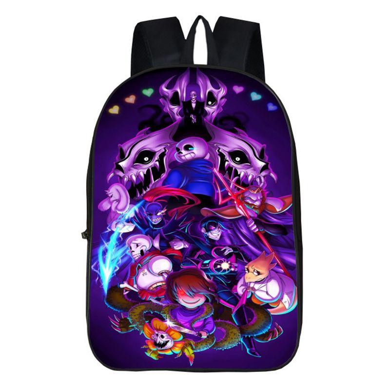 Прочный 17-дюймовый рюкзак Undertale Sans для детей с регулируемыми лямками и стильным дизайном