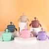 Soft Silicone Baby Training Cup Creative Drinking Cups with Straws  Liquid Feed