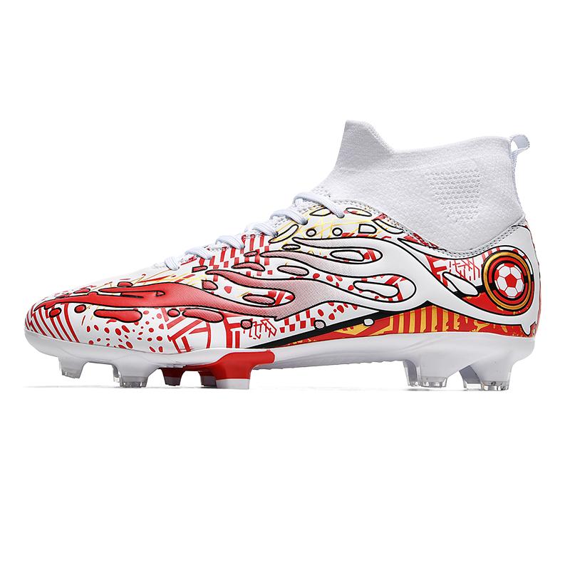 Football Shoes Unisex Football Boots High -top Socks, Long Nails, Artificial Lawn Training Youth Football Shoes for Kids