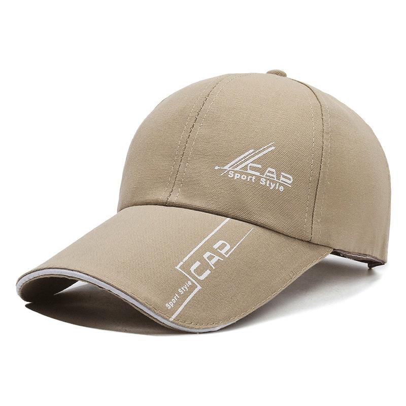 Large Size Long Bill Baseball Cap for Men Spring Summer Face Slimming Deep Hard Top Sun Hat UV Protection Outdoor