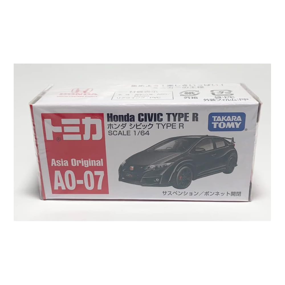 Tomica AO-07 Honda Civic Type R Азиатская Лимитированная Модель Автомобиля Коллекционная Игрушка