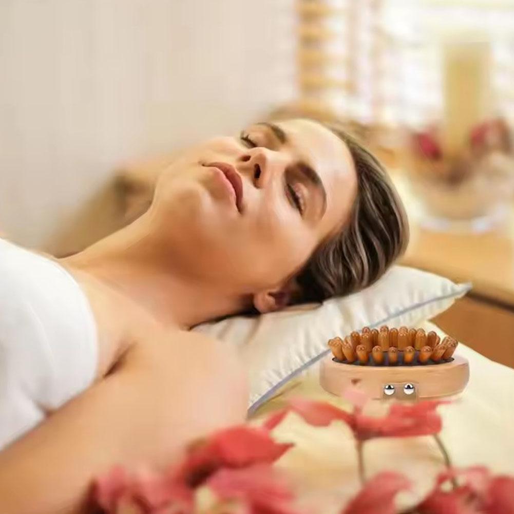 Air Cushion Meridian Brush, Meridian Tapping Device, Air Bamboo Body Brush Bag Tool Brush, Mass J8I8