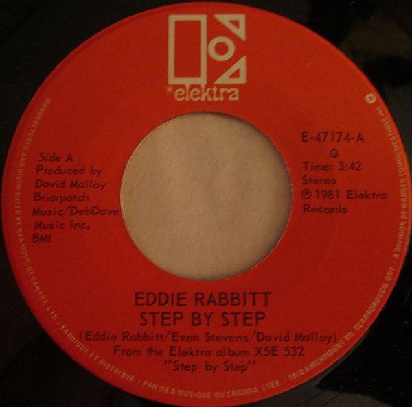 7-дюймовая пластинка EDDIE RABBITT - Step By Step / My Only Wish E47174 Elektra 1981 Канада Рок Б/У