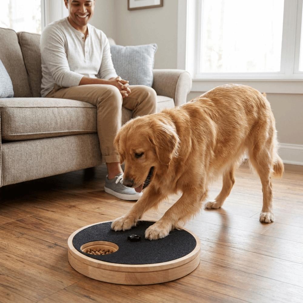Solid Wood Nail Scratch Pad Rotating Dog Nail File Toy Dog Nail Grinding Pad Pet Grooming