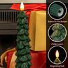 Christmas Tree Shaped Candles with Gold Powder Decorative Table Ornaments for Home Party New Year Xmas Festival Holiday Decoration