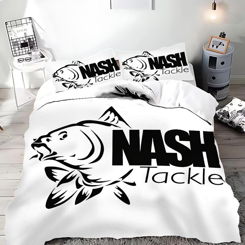 Логотип Nash Fishing Пододеяльник Наволочка Постельное белье Комплект Взрослый Мальчик Девочка Украшение для спальни Детский подарок Односпальный Двуспальный Большой размер