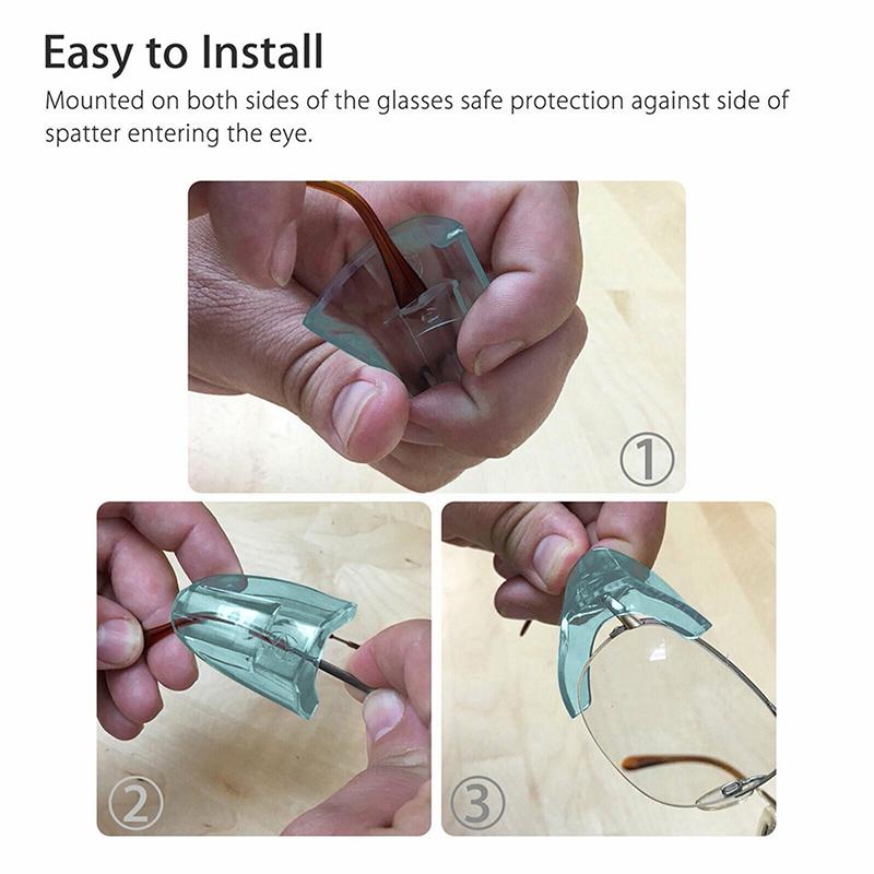Side Shields For Eye Glasses Slip-On Safety Glasses Flexible Shield Universal