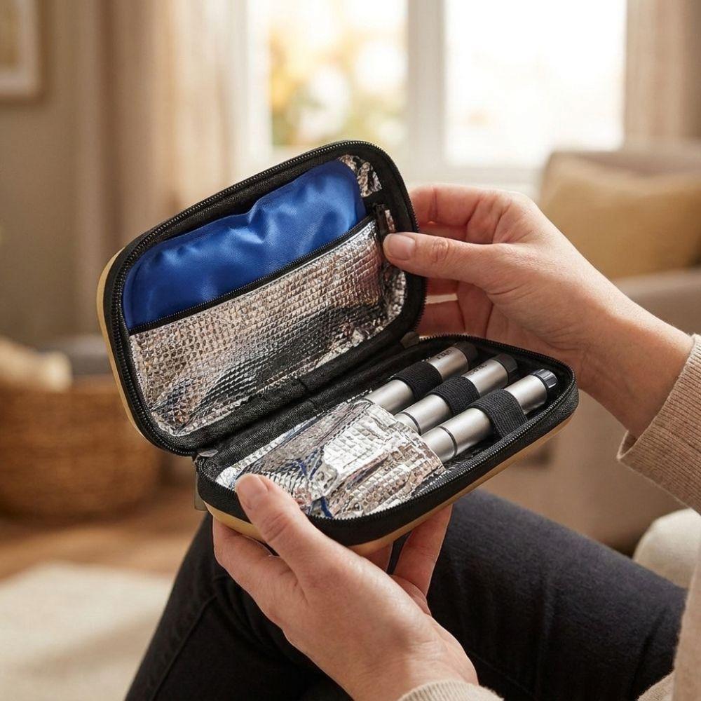 Waterproof Insulin Cooling Box Thermal Insulated Liner Pill Cooler Bag Pill Organizer