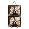 Halloween Ghost Family Sign Wooden Ghost Picture Frame Tabletop Decoration for Halloween Farmhouse Shelf Desktop Home Decor