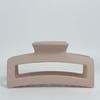 Domestically Produced, Sturdy Square Hair Clip (large), Matte Beige