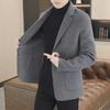 2024 Men's Woolen Stand Collar Coat - Autumn/Winter Business Casual Trend