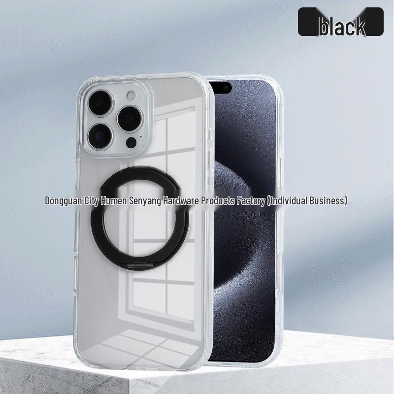 Прозрачный вращающийся магнитный чехол для iPhone 16 Pro Max – Надежная защита от падений