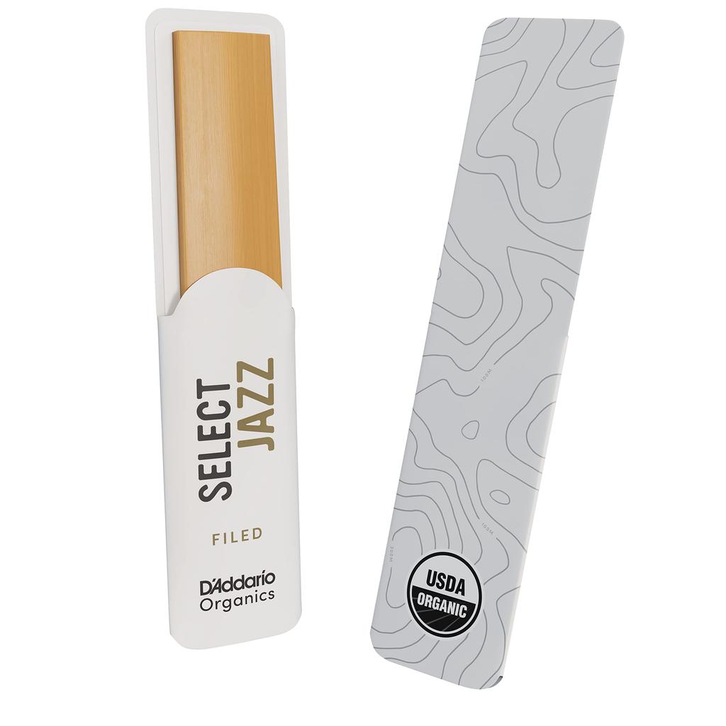 WoodWinds Select Jazz Field Reeds for Baritone USDA Organic ORSF05BSX2S D'Addario Saxophone, Certified, [Hardness 2S], 5-Pack
