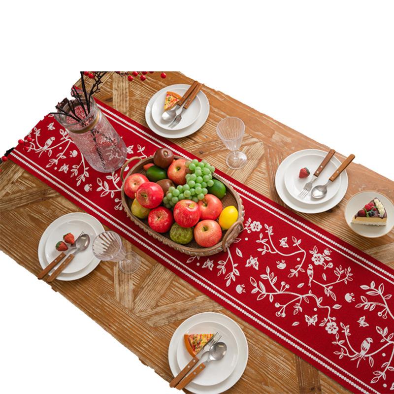 Новогодняя Настольная Флажка, Год Змеи, Праздничная Атмосфера, Длинная Флажковая Ткань для Кофейного Столика, Тканевое Украшение Стола для Китайского Нового Года, Праздника Весны