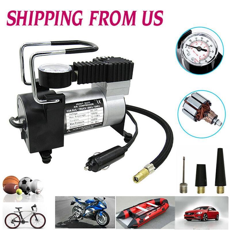 Portable Heavy Duty 12V 150PSI Air Compressor Pump Car Truck Tire Inflator for Bike