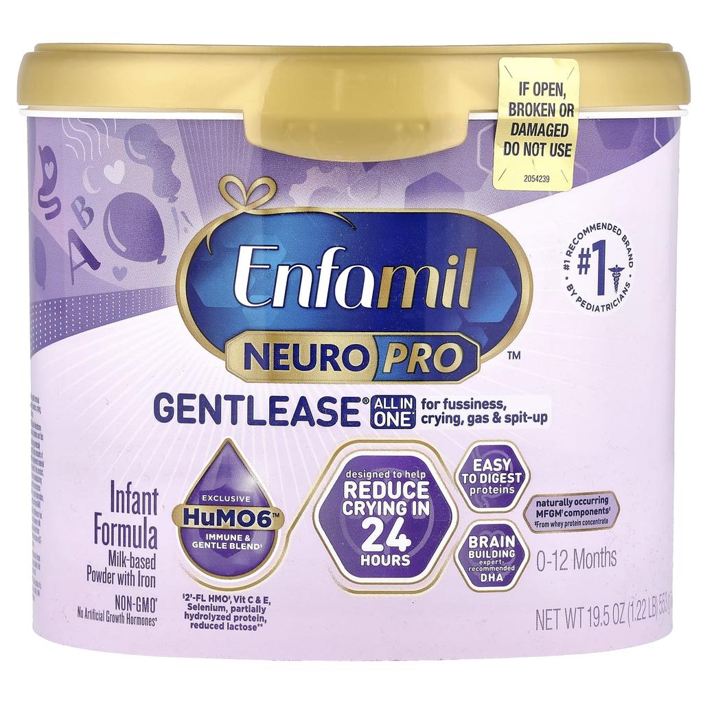 Enfamil NeuroPro™ Gentlease®, Infant Formula, 0-12 Months, 19.5 Oz (553 G)
