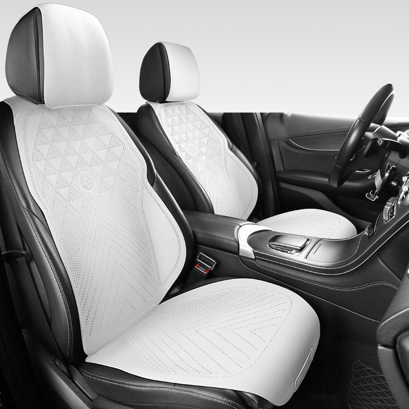 Универсальный замшевый комплект подушек для автомобильного сиденья - Всесезонный, Трехкомпонентный, Готовый к лету, Тонкая подушка с поясничной поддержкой.