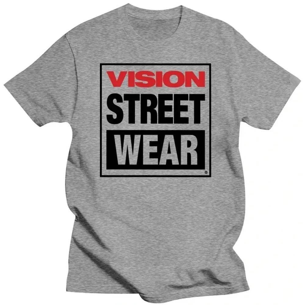 New 100% Cotton Men's Visual Street Wear T-shirt Visual Street Wear T-shirt Blank Vintage Summer Top Suitable for Men's T-shirts