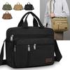 Classic Canvas Messenger Bag - Men's Crossbody Shoulder Tote for Work & Travel (Water Resistant Durable Handbag)