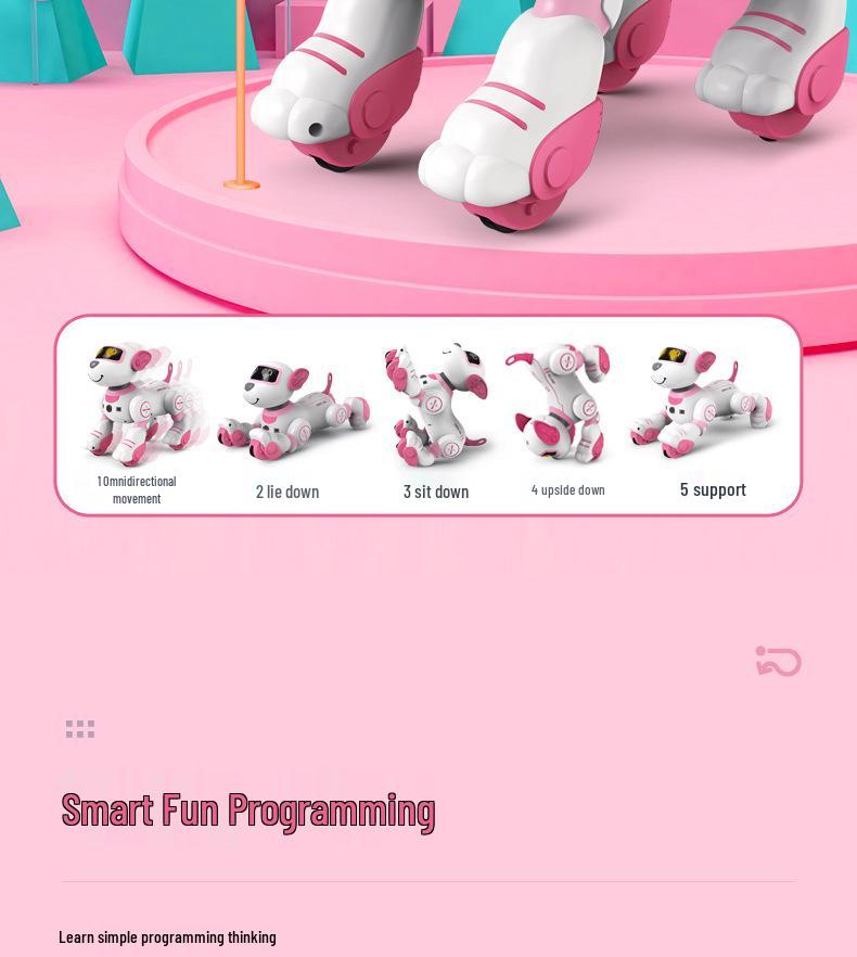 BG1533 Stunt Robot Dog: Electric Remote-Control Pet with Gesture Sensing and Somersault Capabilities.