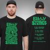 Эксклюзивный мерч Билли Стрингса Тур 2025 Австралия и Новая Зеландия Зеленая Змея Двусторонняя Унисекс Футболка