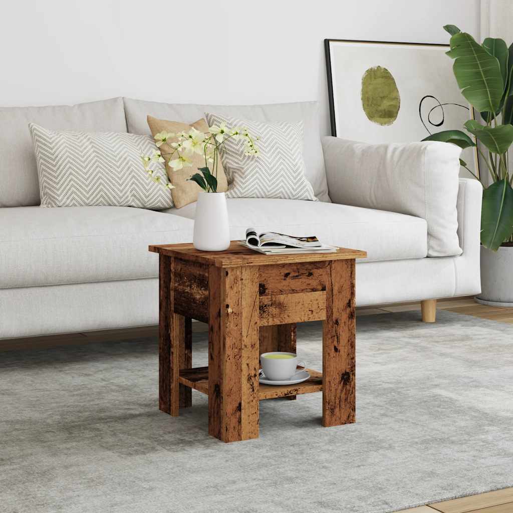 Coffee Table Vintage Wood Look 40 x 40 x 42 cm Engineered Wood