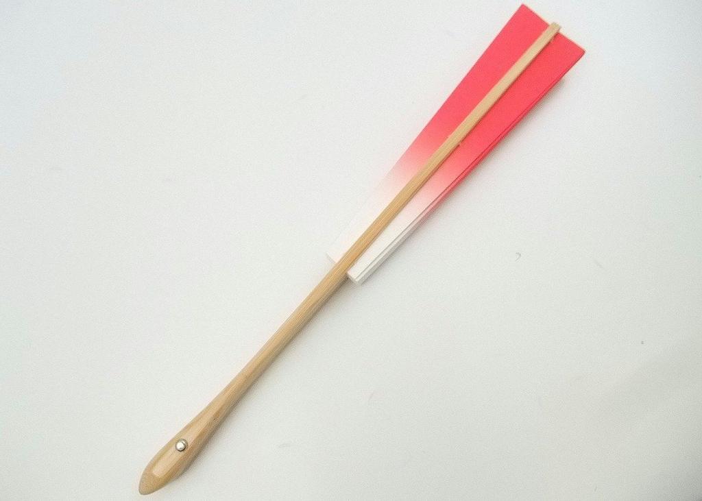 Кимоно Размытый Танец Белый дюймы Сделано Для и фестивальных танцев [Рынок Асакуса] Веер, Бамбук, 9,5 [Красный, Япония] уроки, танец,