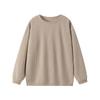 Women's Autumn/Winter Corduroy Round Neck Sweatshirt - Casual Long Sleeve Fashion Pullover
