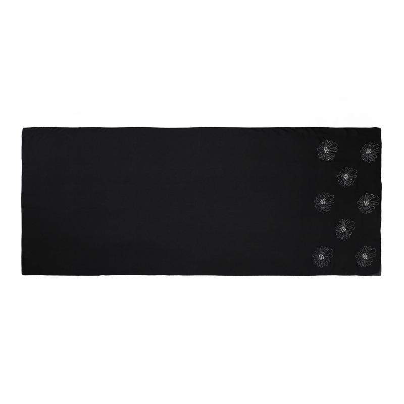 New Pearl Chiffon Flower Rhinestone Beaded Scarf For African Women