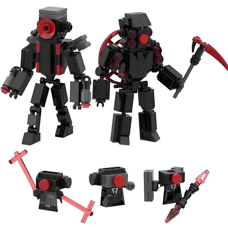 Набор строительных блоков Skibidi Toilet Titan Speakerman, TV Man, Cameraman - 445 деталей Коллекционные игрушки-конструкторы с персонажами для детей