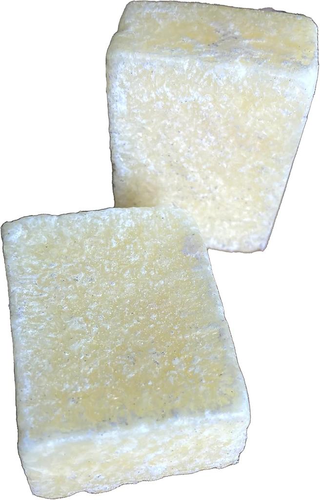 Pack of 2 Solid Musk Squares Natural WHITE 30g – Made In Morocco Handmade, Long-Lasting Fragrance 100% Natural, Hypoallergenic,