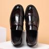 Classic Brogues Men Slip On Business Leather Shoes Formal Office Flats Men's Wedding Party Oxfords Loafers Luxury Dress Shoes