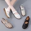 Summer Women's Roman Sandals Mary Jane Beach Breathable Flat Shoes Closed Toe Casual Soft Walking Sandals for Girl Plus Size