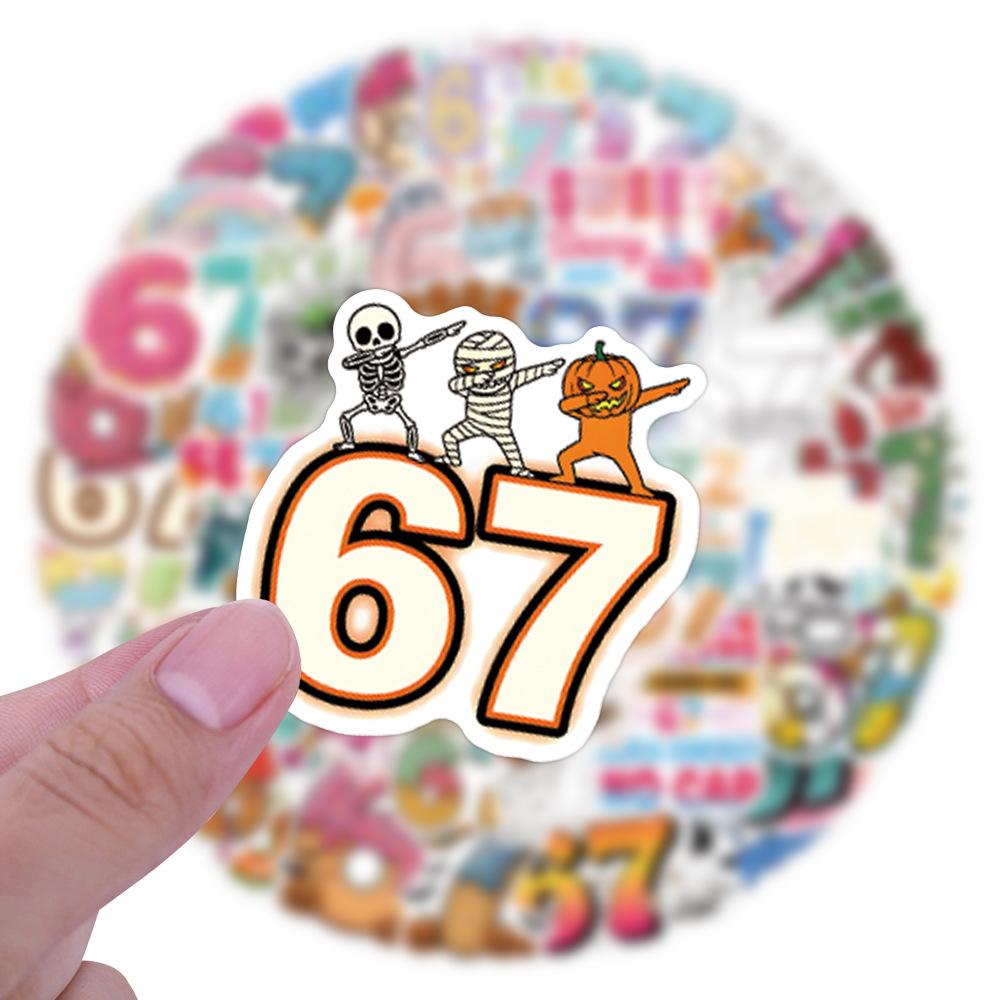 10/50/55 шт. Мультяшные Стикеры Шесть Семь Юмористические 67 Граффити Стикеры, предназначенные для DIY Скрапбукинга Телефона Багажа Кружки Водостойкие Наклейки