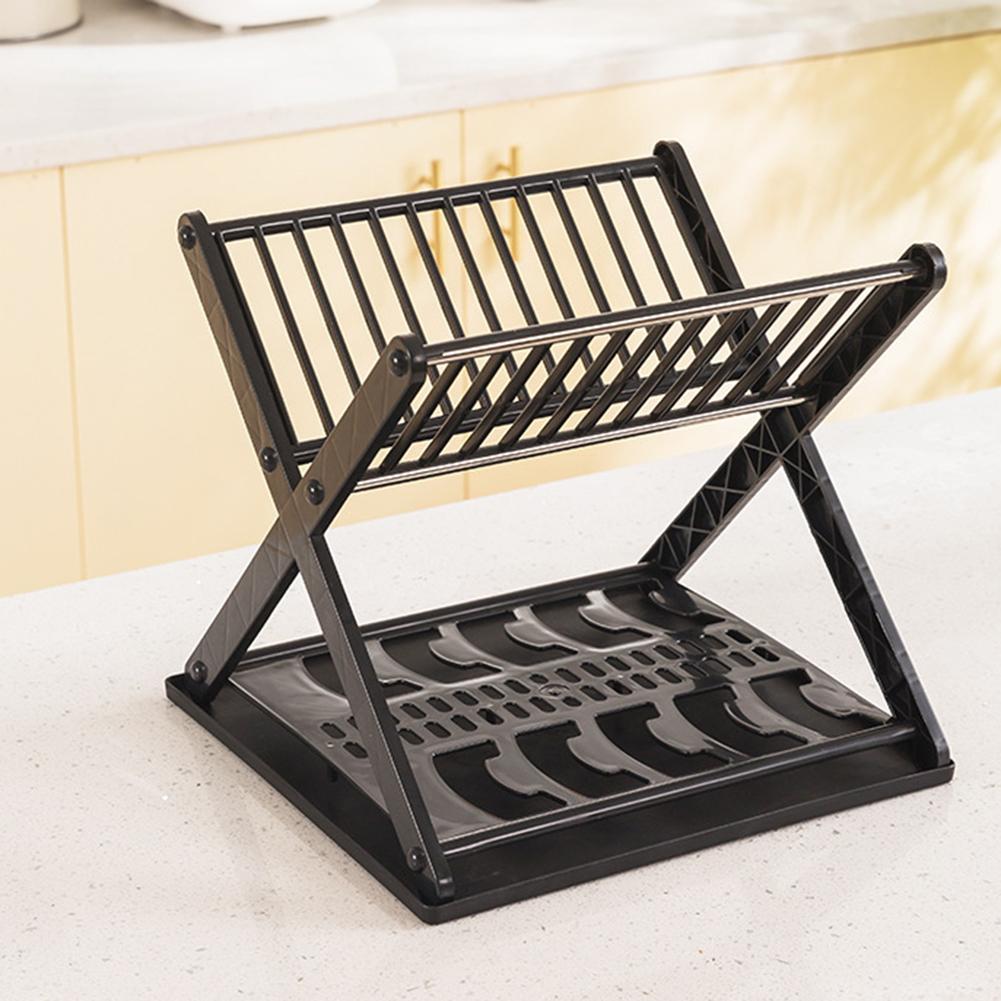 Double-Layer Dish Rack Stainless Steel Pipe Cutlery Drying Rack Multifunctional Bowl Storage Holder for Home Kitchen
