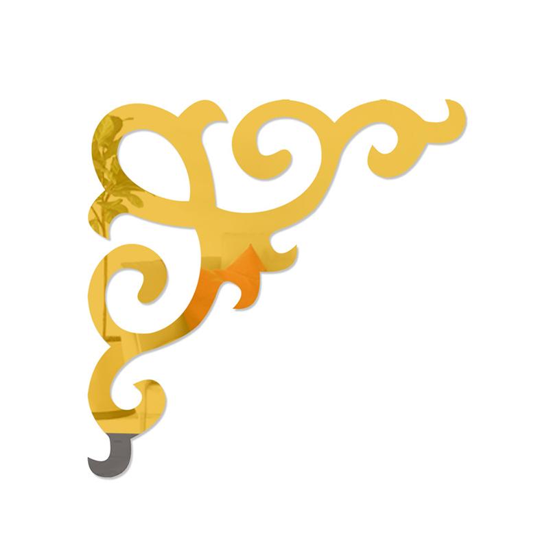 4 шт., украшение комнаты, современные настенные наклейки, угловые наклейки, акриловая линия талии, настенный декор, 3D зеркальная наклейка «сделай сам»