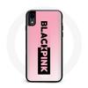 Case for Iphone XS Blackpink K-pop Group Logo Black Pink Pink Background