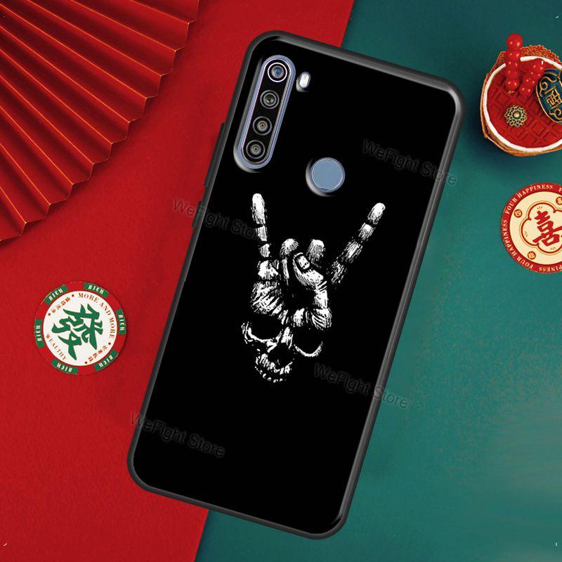 Rock Roll Skull Case For Xiaomi Redmi Note 11 Pro 8 9 10 Pro 9S 10S Cover For Redmi 10 9 9A 9C 9T Coque