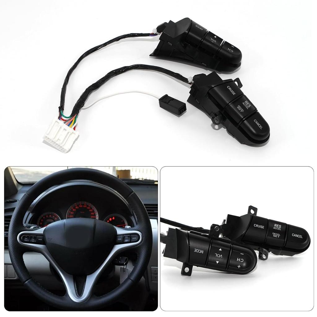 36770-SVA-A41 36770-SNA-A12 Steering Wheel Cruise Control Switch Replacement for Honda Civic 2006 2007 2008 36770 SVA A41 36770 SNA A12 with Green