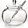 250ml Clear Glass Sugar Bowl with Spoon|Transparent Spice Jar for Kitchen,Home Organization,Cooking,Candy Storage Pot,Glass Container for Sugar,Spices