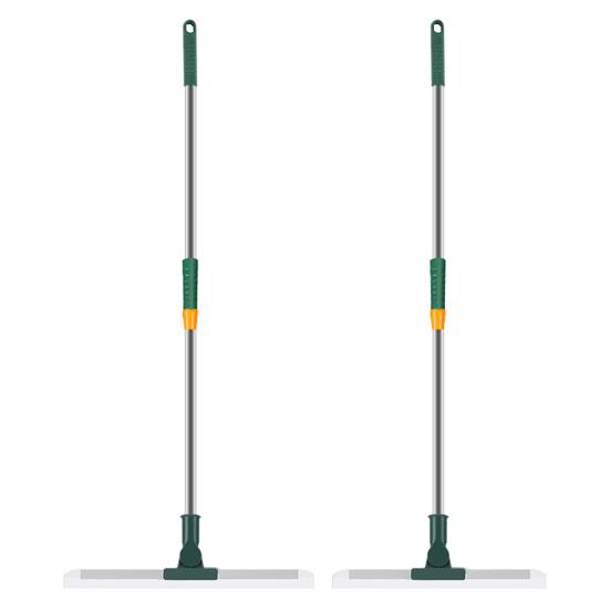 Yousheng Silicone Floor Scraper Stainless Steel Retractable Handle Bathroom Wiper Broom Tile Floor Cleaning Tools