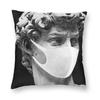 Michelangelo David Quarantine Square Pillowcase Polyester Linen Velvet Pattern Zip Decor Throw Pillow Case Room Cushion Cover