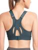 Yvette Sports Adjustable Side Hook and Loop Integrated Size M for Running and Gym Women's Bra, Breathable, Quick-Drying, Mesh, Straps, Closure,